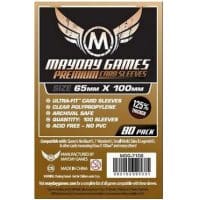 Sleeves 65x100x80P Transparent Mayday Games Premium