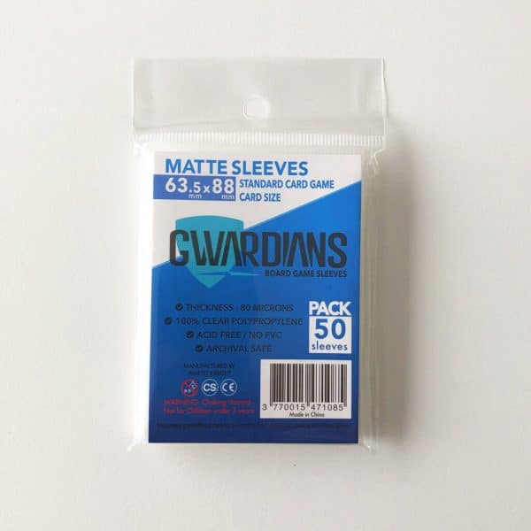Sleeves 63,5x88x50p transparent matte gwardians