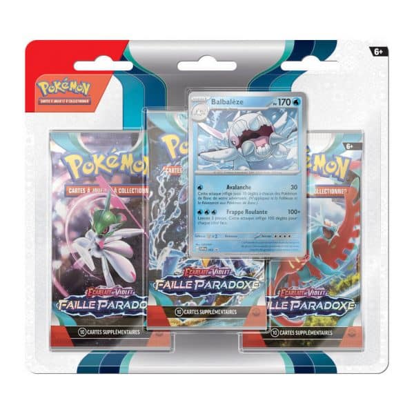 Pokemon ev04 faille paradoxe pack 3 boosters