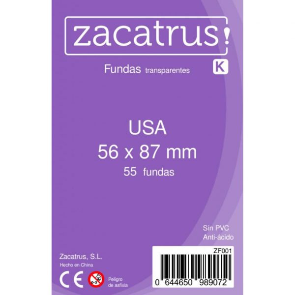 Protege cartes zacatrus usa 56 mm x 87 mm