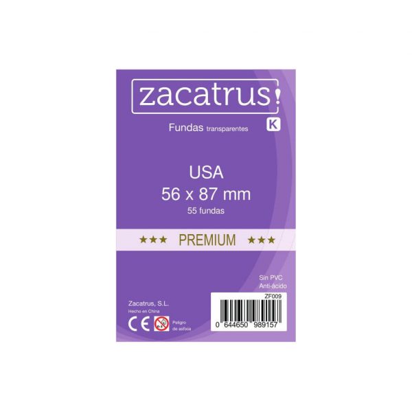 Protege cartes zacatrus usa premium 56 mm x 87 mm