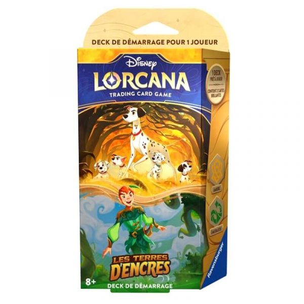 Lorcana deck de demarrage les terres d encres 101 dalmatiens et peter pan