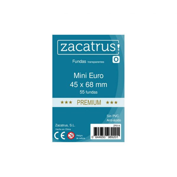 Protege cartes zacatrus mini euro premium 45mm x 68mm