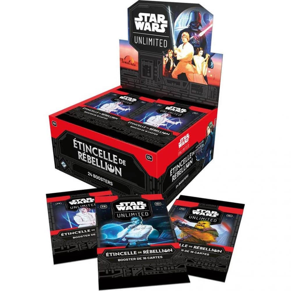 Star Wars Unlimited Etincelle de Rébellion Display 24 Boosters Golden Meeple