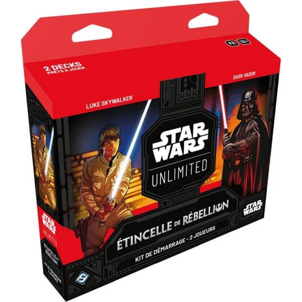Star wars unlimited - etincelle de rébellion kit de démarrage 2 joueurs