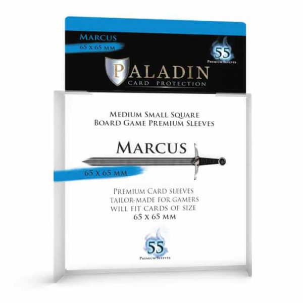 Sleeves 65x65x55p transparent paladin marcus