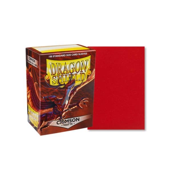 Sleeves 63x88x100p crimson matte dragon shield