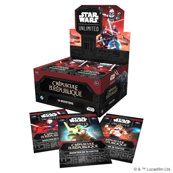 Star wars unlimited - crépuscule de la république display 24 boosters