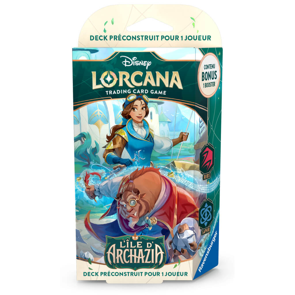 Lorcana deck de demarrage l ile d archazia la belle et la bete