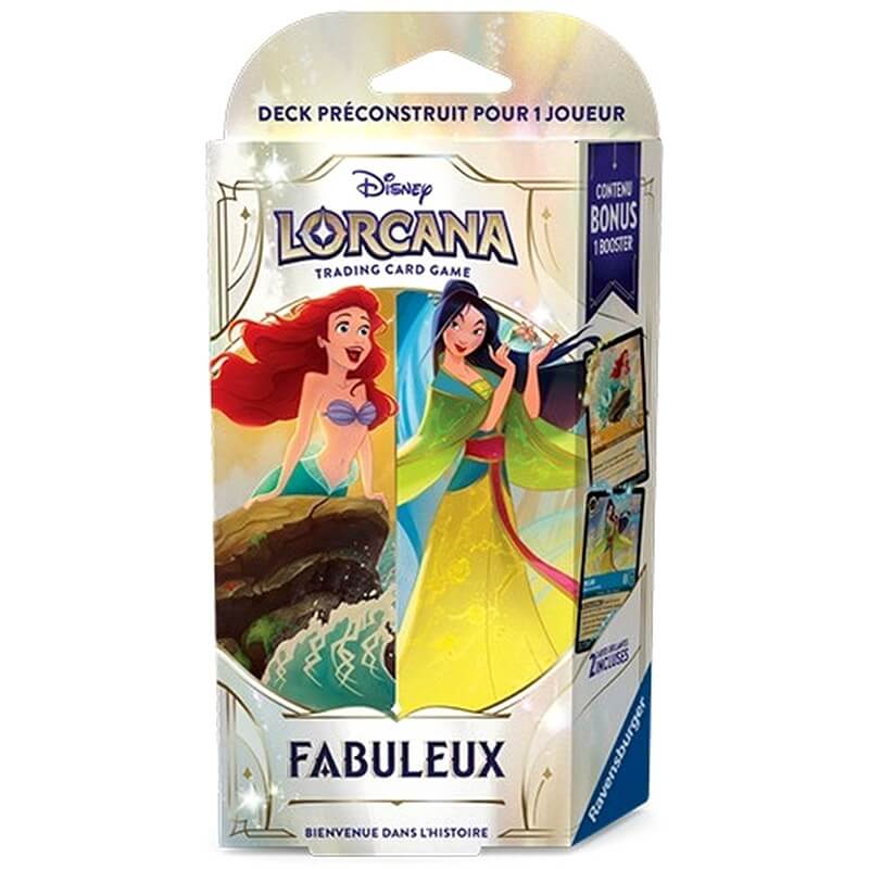 Lorcana deck de demarrage fabuleux ariel et mulan
