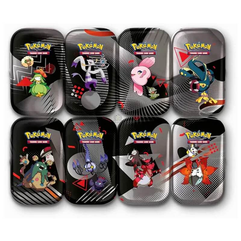 Pokemon lot des 8 mini tin foudre noire et flamme blanche