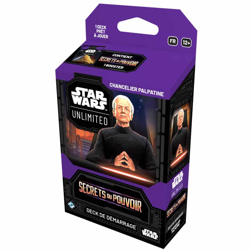 Star wars unlimited secrets du pouvoir deck de demarrage chancelier palpatine