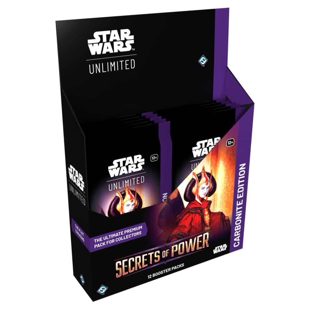 Star wars unlimited secrets of power carbonite edition booster display