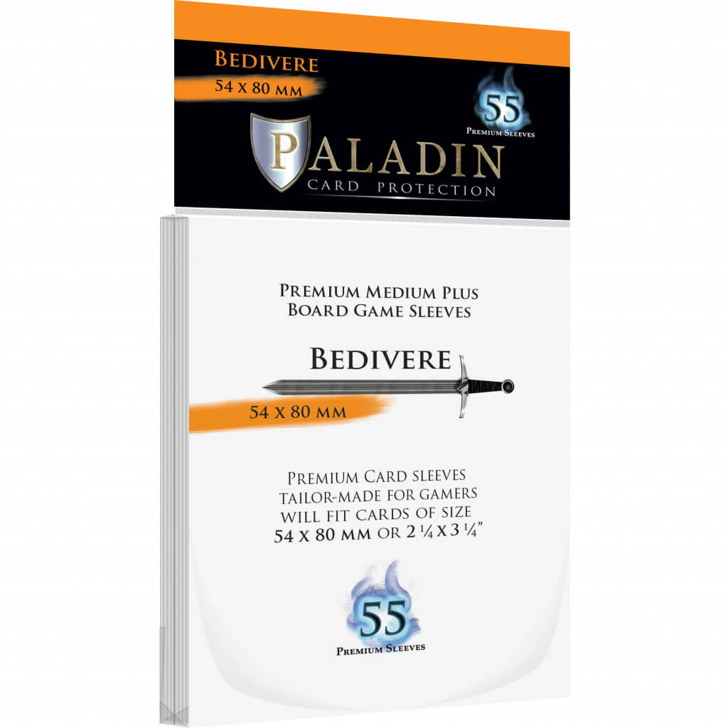 Sleeves 54x80x55p transparent paladin bedivere 6 Pochettes paladin bedivere medium plus 54 x 80 mm 55p