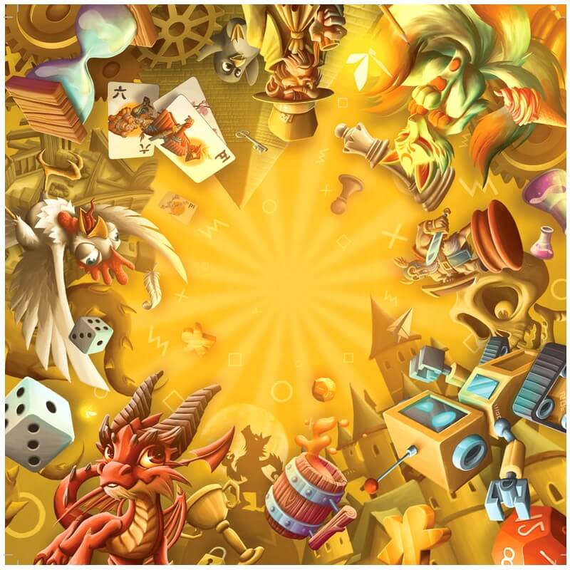 Piste de dés golden meeple - jaune 26 Piste de des golden meeple jaune