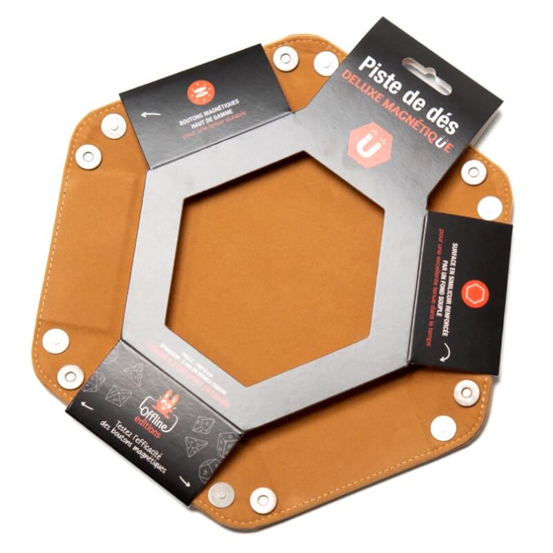 Piste de dés magnétique - caramel 12 Piste de des magnetique caramel