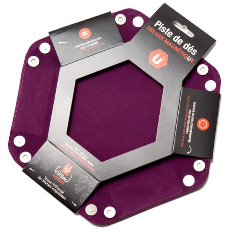 Piste de dés magnétique - cassis 19 Piste de des magnetique mauve