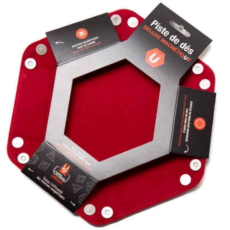 Piste de dés magnétique - bordeaux 24 Piste de des magnetique rouge