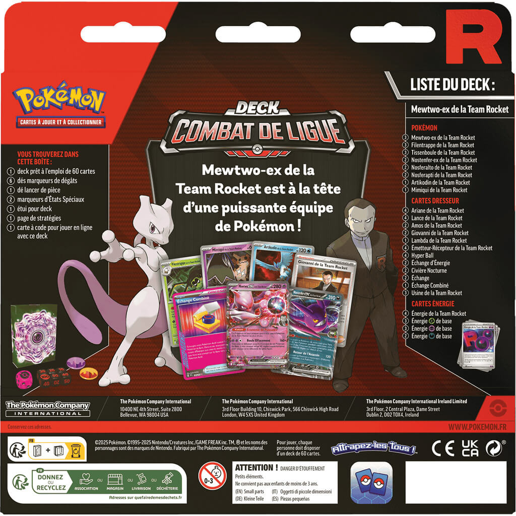 Deck combat de ligue - mewtwo‑ex de la team rocket 2 Pokemon deck combat de ligue mewtwoex de la team rocket 1