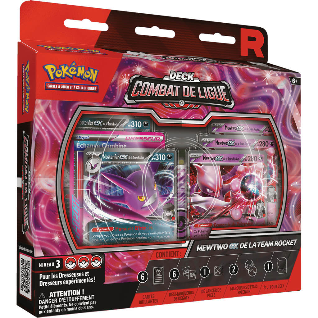Pokemon deck combat de ligue mewtwoex de la team rocket