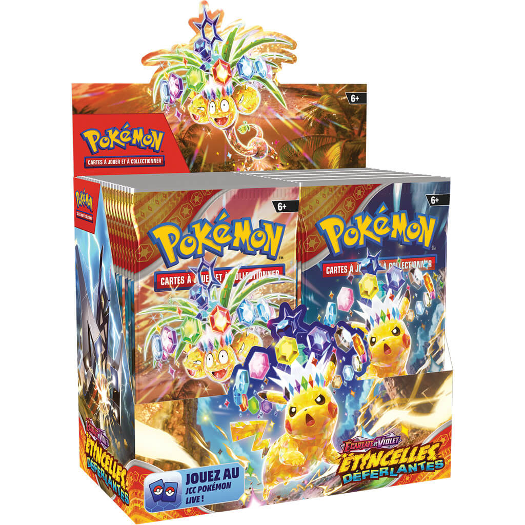 Pokémon : ev08 etincelles déferlantes - display boosters 6 Pokemon ev08 ecarlate et violet etincelles deferlantes boite de 36 boosters