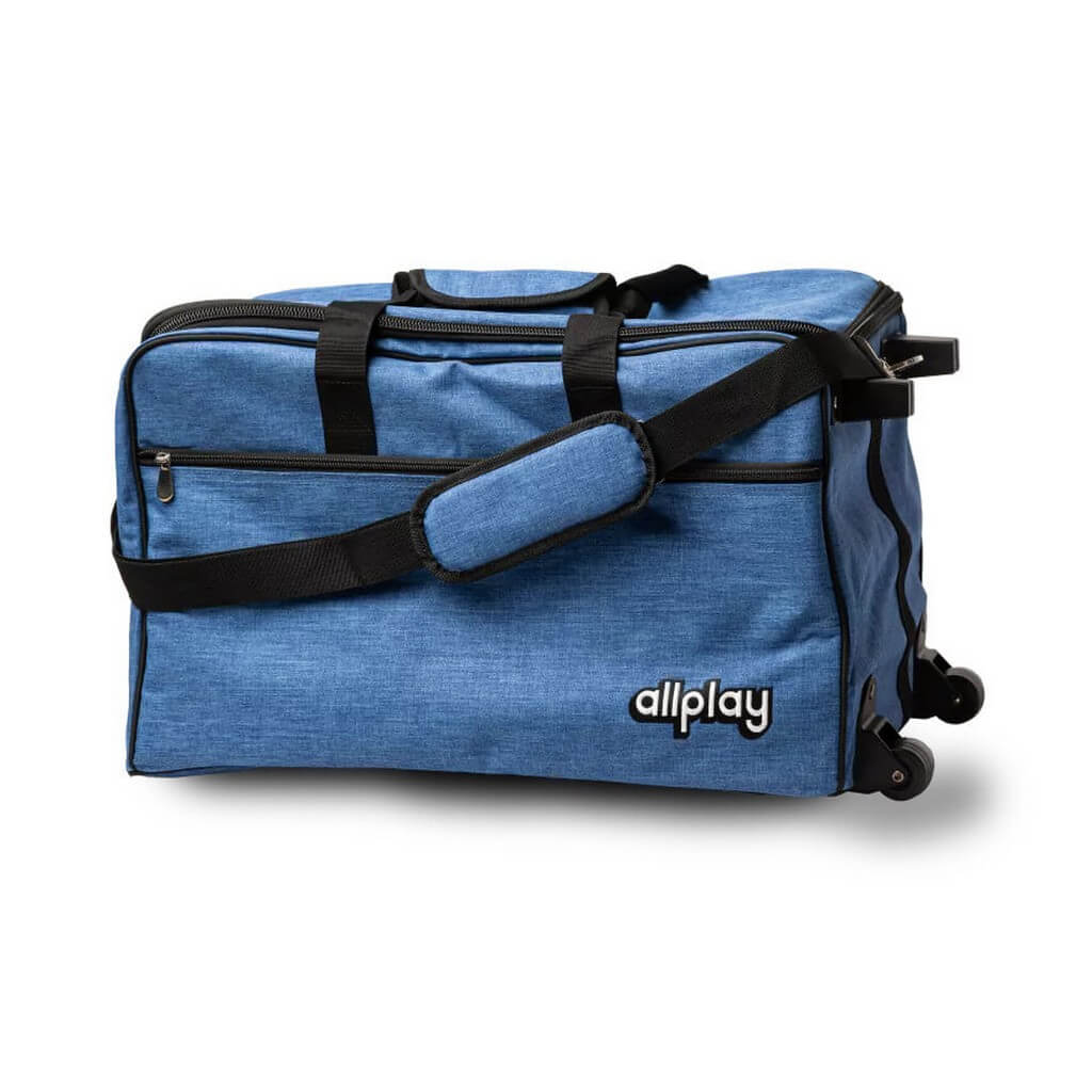 Rolling board game bag - royal blue 28 Rolling bag royal blue jpg