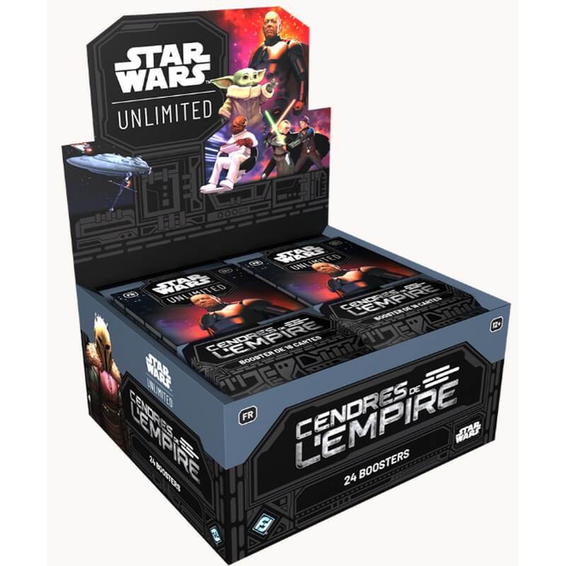 Star wars unlimited - cendres de l'empire - boite de 24 boosters 27 Swu ch08 cendres de lempire display